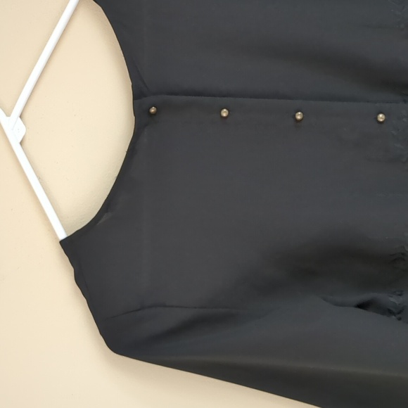 Small Zac & Rachel Black On Black Top Button Up Back - Picture 9 of 14